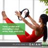 Gaiam Pilates Ring Fitness Circle Lightweight and Durable Handles Flexible Resistance Exercise Equipment for and Core 15-inch – Foam-Padded Arms,