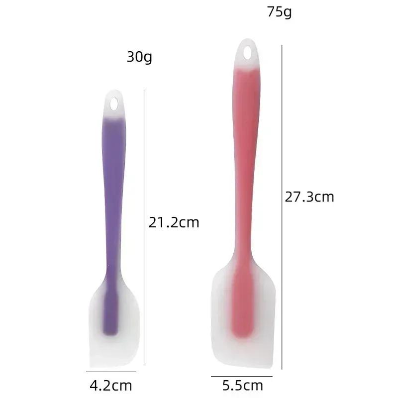 Silicone Cream Butter Cooking Spatula Heat Resistant Utensils Scrape Decorator Translucent Kitchen Baking Tools