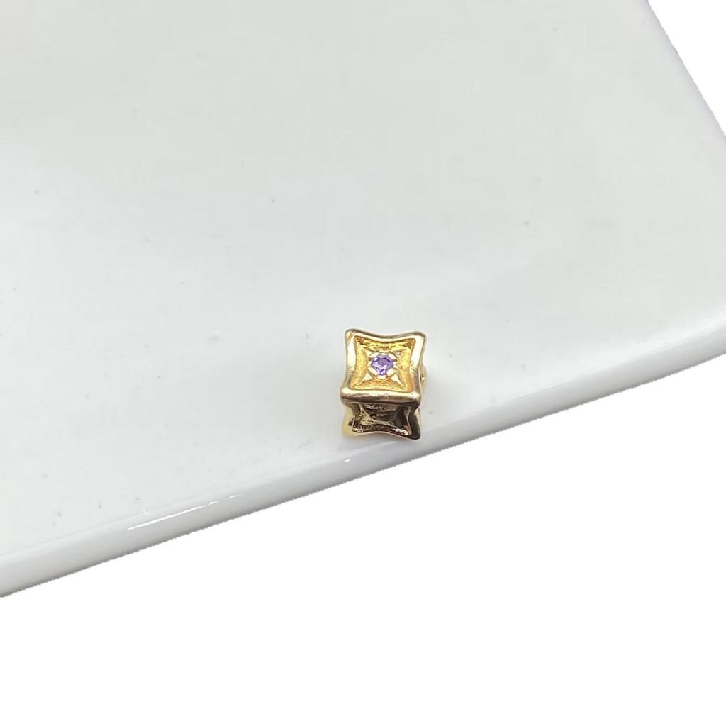 High Color Retention Square Spacer Beads for DIY Crystal Jewelry Bracelet Stringing Beaded Hand Ropes.