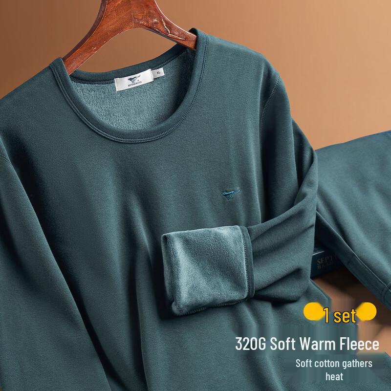Septwolves Unisex Fleece-Lined Thermal Underwear Set