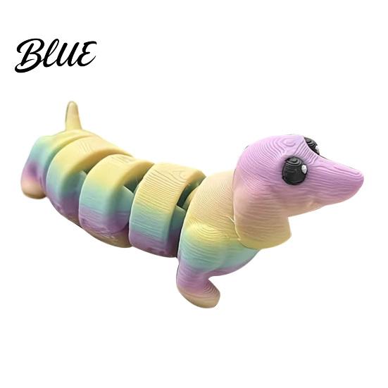 Pet Desktop Decor 3D Printed Dachshund Figurine Articulated Dog Fidget Toy