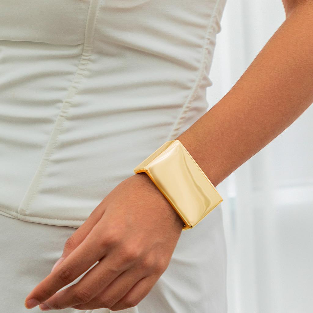 DIEZI Exaggerated Gold Silver Color Bangles Vintage Punk Irregular Geometric Bangles For Women Bracelets Men Accessories Jewelry