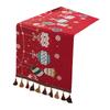 Christmas Chenilles Table Runner With Colorfast Woven Design And Tassels For Festives Home Dining Atmosphere Decoration