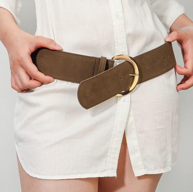 

Retro Maillard Style Wide Waistband for Women,cinched Waist for Slimming,paired with Skirt Temperament,American Spicy Style Belt 110cm