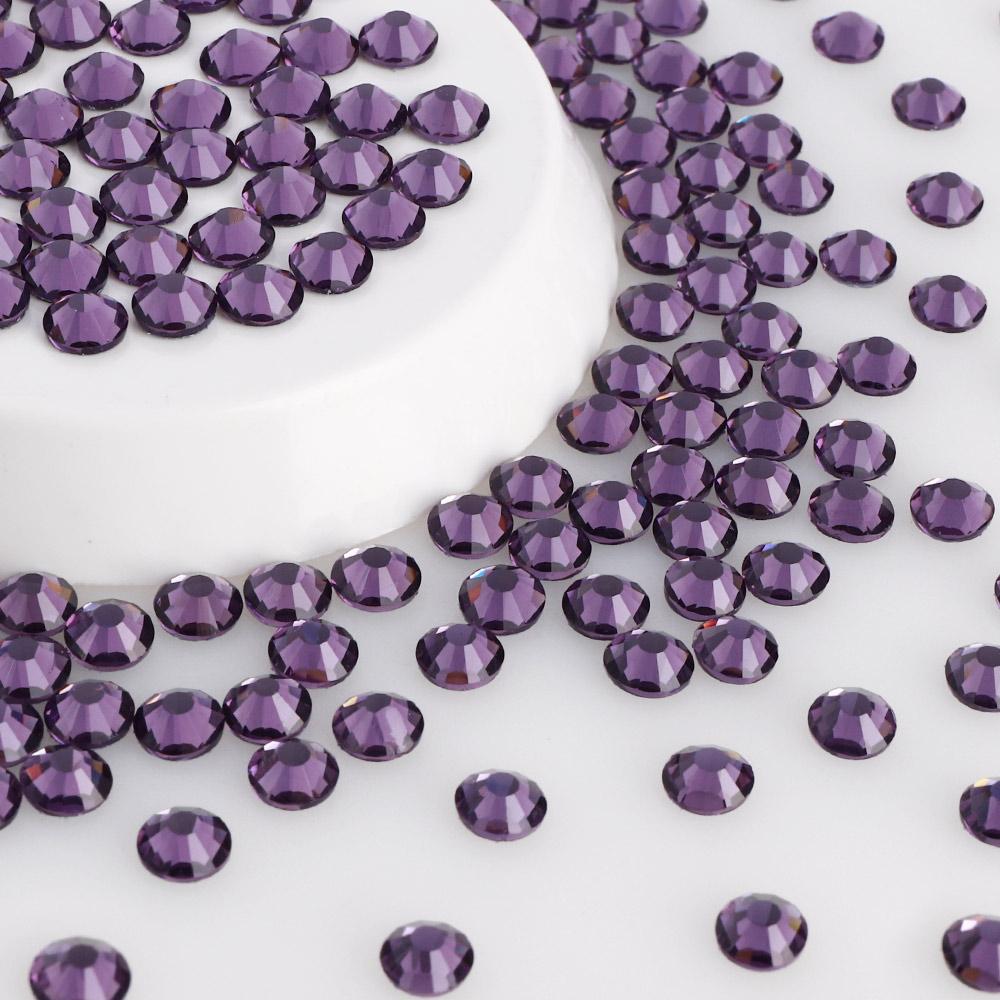 QIYI  Glass Flatback Round Rhinestones 2058 12 Facets Hotfix Bulk Rhinestone for  Shoes Garment  Nail Art Craft