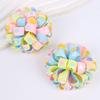 2Pcs New Ribbon Flower Hair Clips Rainbow-coloured Hydrangea Ponytail Holder Hairpins Girl Children's Kids Headwear Accessories