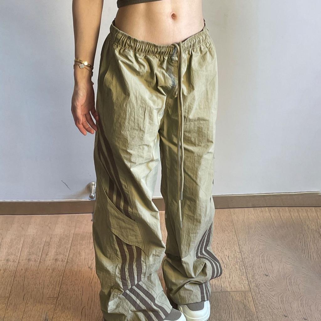 Unisex Summer Thin Loose Wide-Leg Utility Pants - Vibe American Retro Black Hiphop Trousers for Men & Women