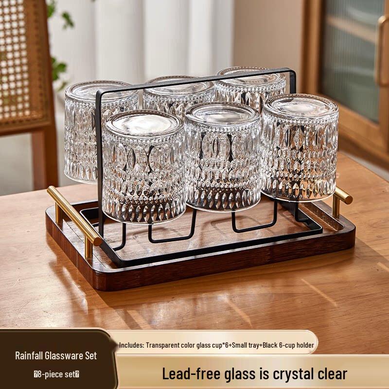 Star Embossed Heat-Resistant Glass Drinking Cup