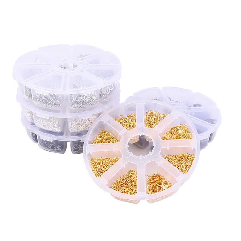 Cross-Border DIY Jewelry Kit: 8-Compartment Box Set with Lobster Clasp, Bracelet & Necklace Components