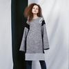 B ABLE TWO Layered Coloration Dress (Gray)