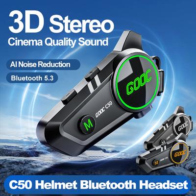 Motorcycle Earphones Helmet Headset Bluetooth 5.3 Headphones Wireless Headset Bike Earphone Handsfree 3D Stereo Earbud
