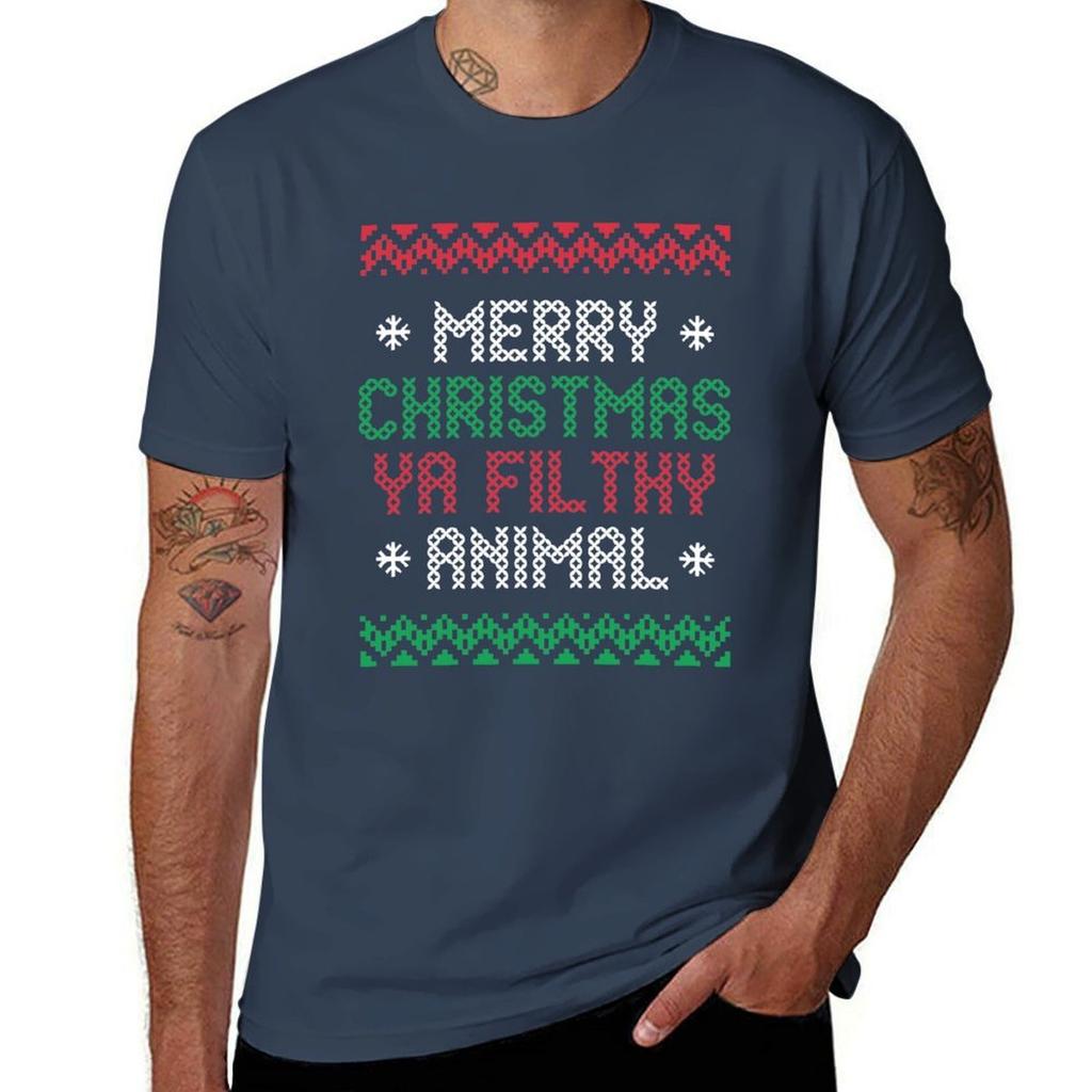 Merry Christmas Ya Filthy Animal TShirt t shirts for Unisex cotton funny t shirt Unisex casual TShirt