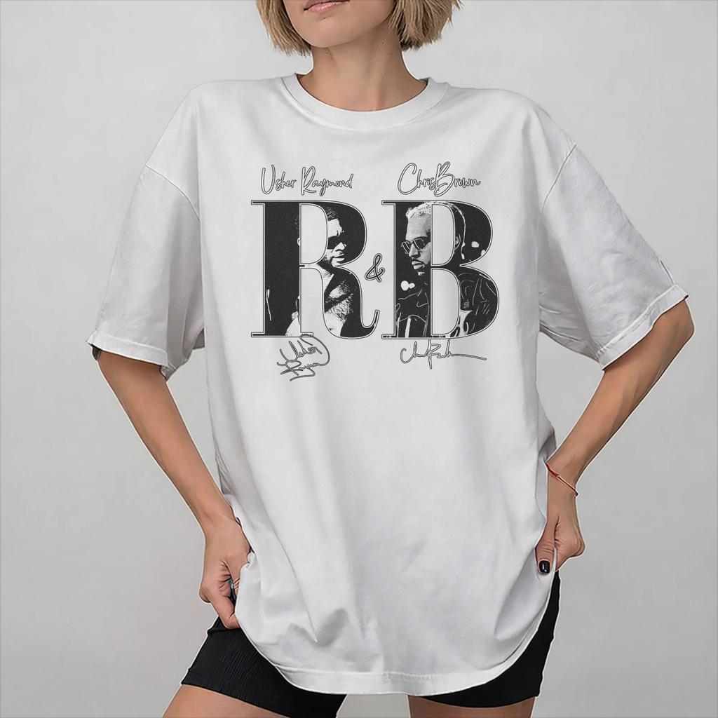Graphic Printing Chris Brown Ushers RB Tour 2026 T Shirt for Unisex Women Pure Cotton Tshirts Short Sleeve Clothing