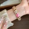 Traditional Chinese Flower Bangle Enamel Women's Hand Bracelet Vintage Cloisonne Bangle  Ladies