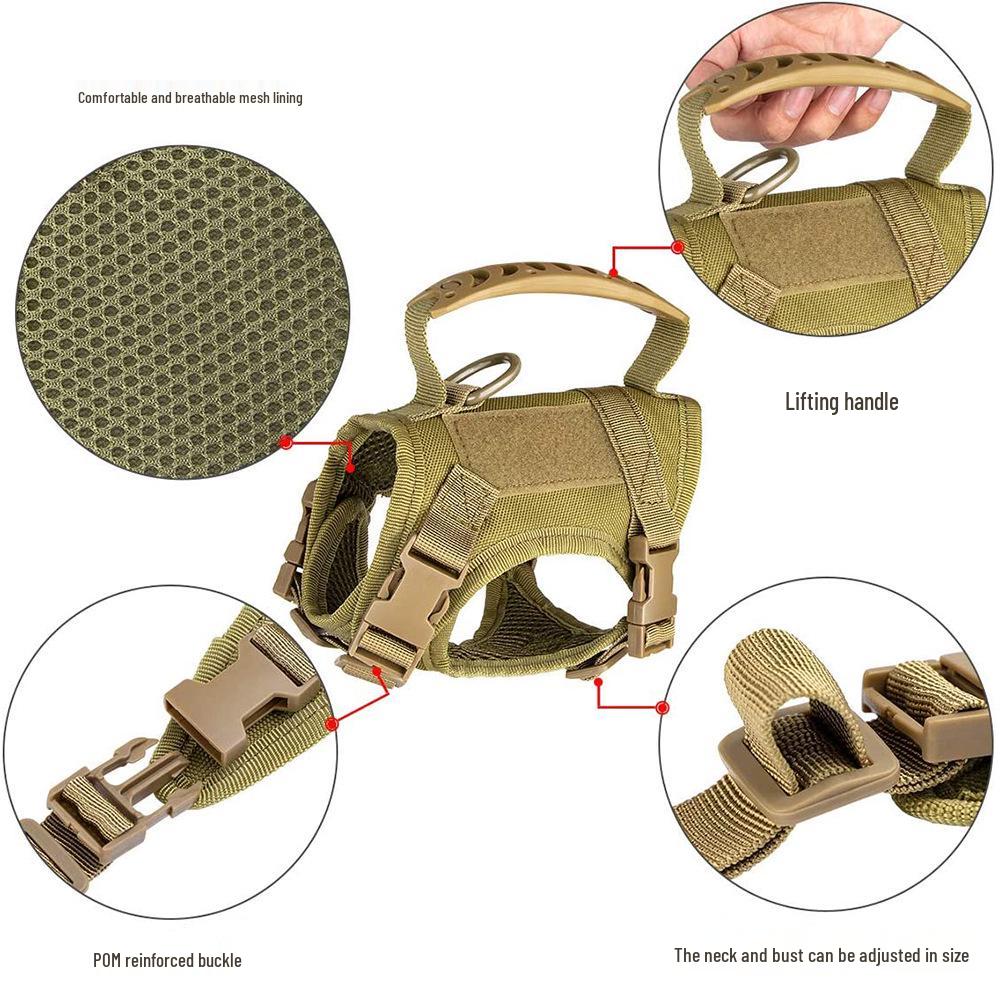 Adjustable Tactical Cat Harness with Anti-Breakaway Leash for Outdoor Use