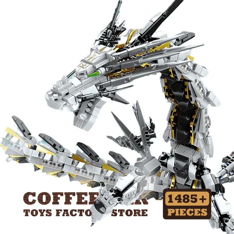 

Нетоксичный Новый Меха-Дракон Moc Строительные Кубики Фигурка Действия Loong Blocks 3D Модель Аниме Мех Животное Игрушки Взрослые Дети Дети Рождественские Подарки