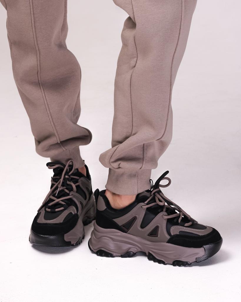 Sneakers Lonza 178003 36 Black Khaki Leather