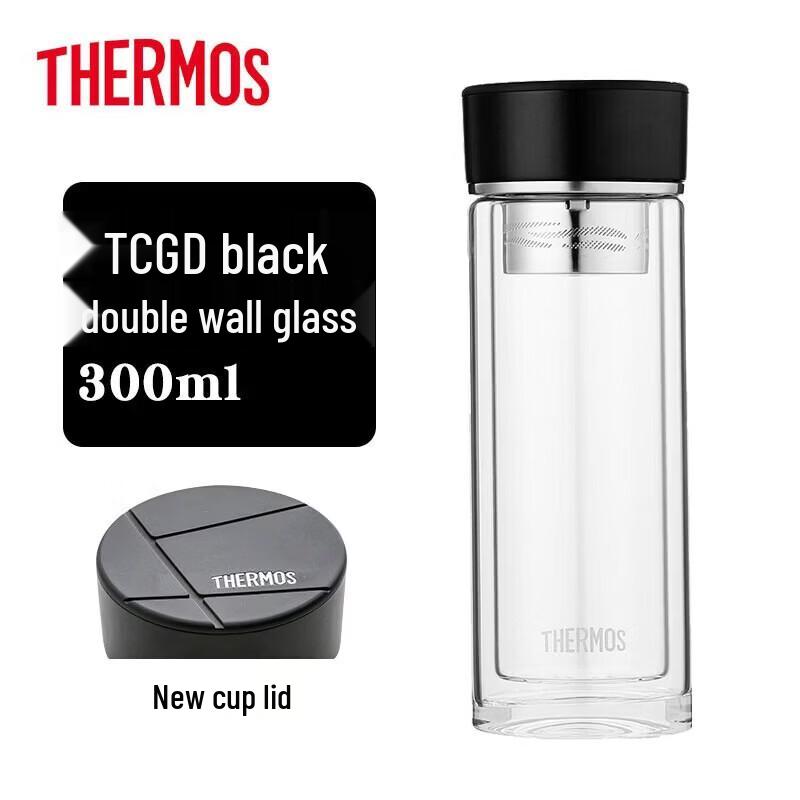 THERMOS Double-Layer Glass Tea Infuser Bottle