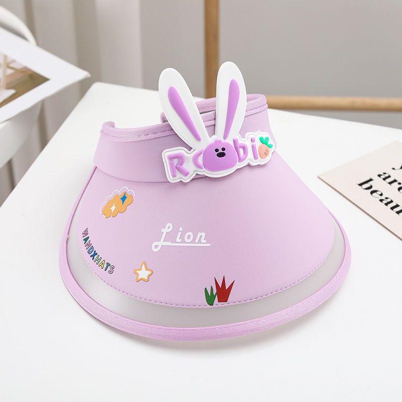 Children's Cute Cartoon Bunny Visor Hat for Boys and Girls, Sun Protection, Breathable, Summer UV Protection Sun Hat