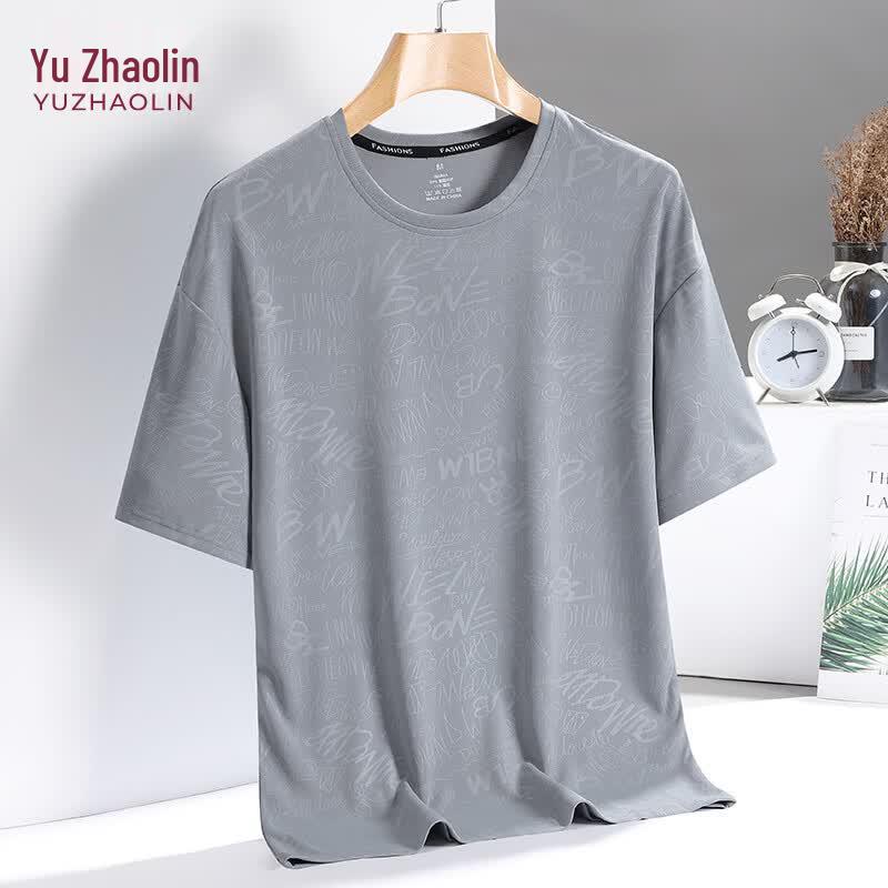 YUZHAOLIN Men s 2026 Summer Ice Silk Quick-Dry Short Sleeve T-Shirt 6XL