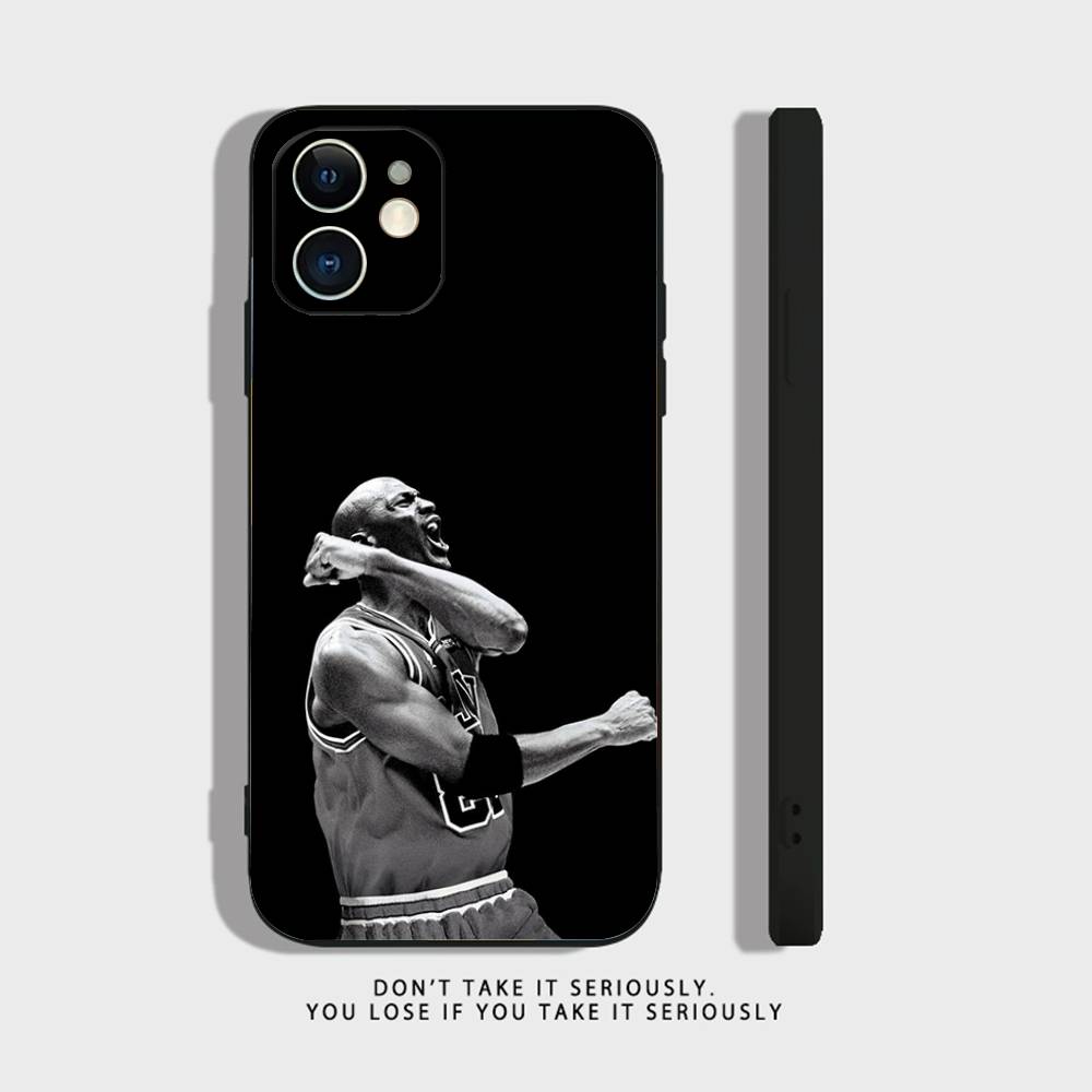 Basketball Phone Case For iPhone 17,16,15,14,13,12, J-Jordan 23,11,X,XR,XS,Plus,Mini,Pro,Max Soft black Shockproof Cover