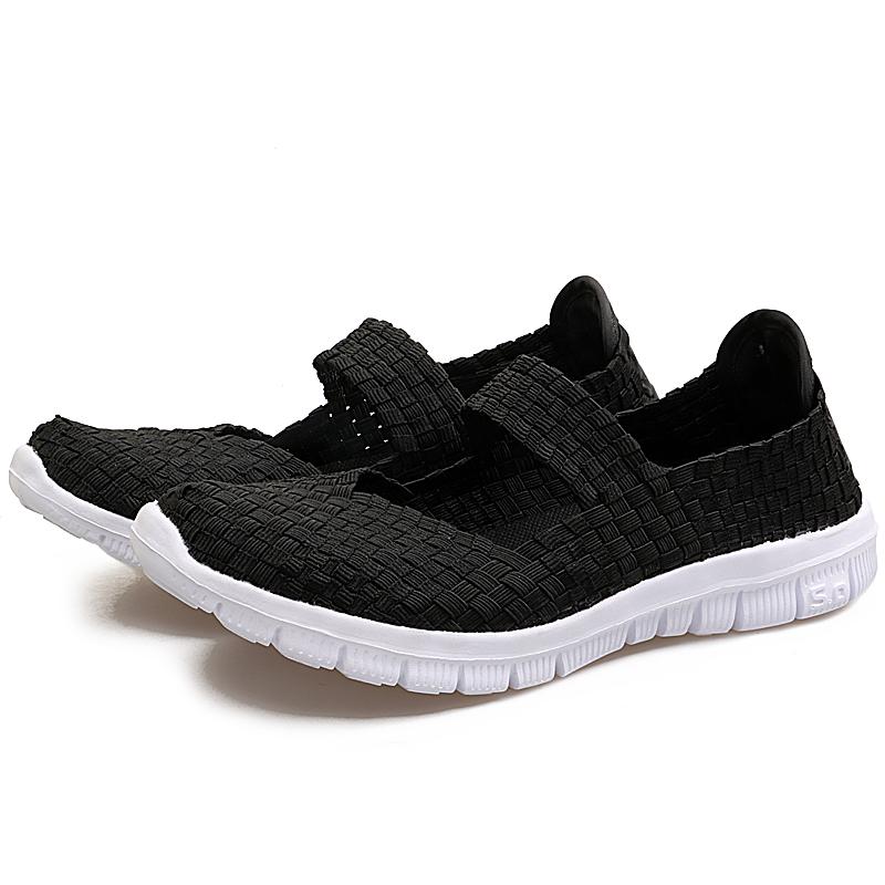Summer Women Casual Shoes Light Breathable Handmade Women Woven Shoes Soft Comfortable  Women Shoes Fashion Loafers
