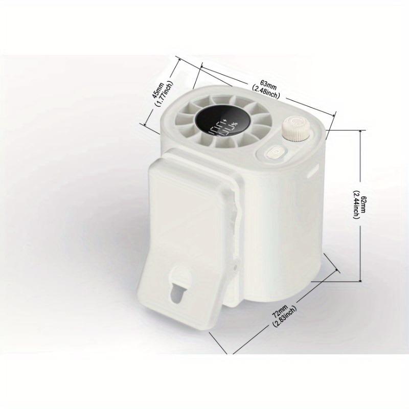 High Speed Portable USB Clip Fan with Adjustable Speed, 3Speed Settings Battery Compact Wearable Fan for Desk, Waist, or Umbrella, White,