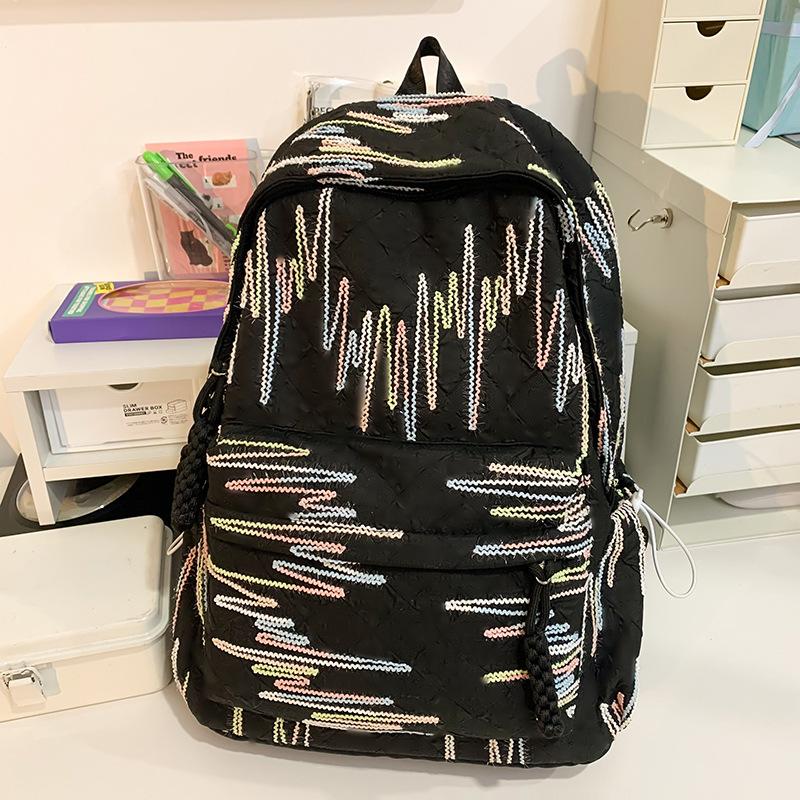 Children's Schoolbags Elementary School Students Girls Junior High School Students High Looking Striped Kindergarten Small Backpack