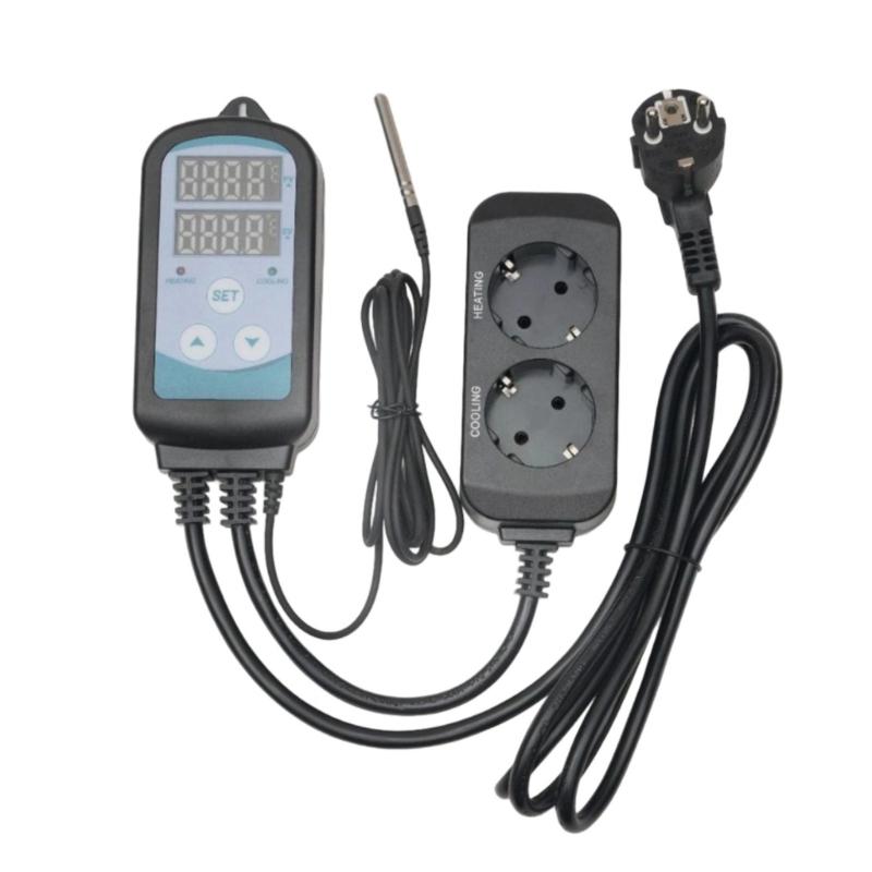 

European 220V Digital Climate Controller 2000W Precise Adjustable Thermostat Suitable For Indoor Gardening Fermentation 1