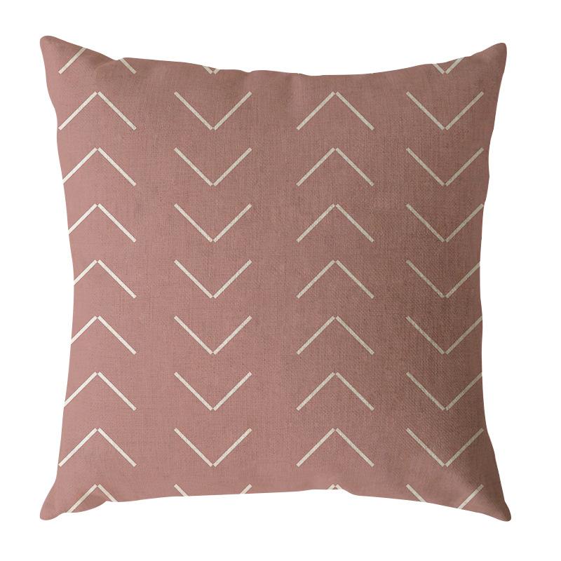 Simple Geometric Linen Pillow Case Digital Printing Modern Duvet Cover Sofa Car Pillow