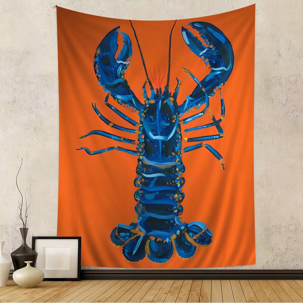 VIKAMA Summer Ocean Art Tapestry Scandinavian Style Fish Images Living Room Sofa Background Wall Modern Minimalist Decoration