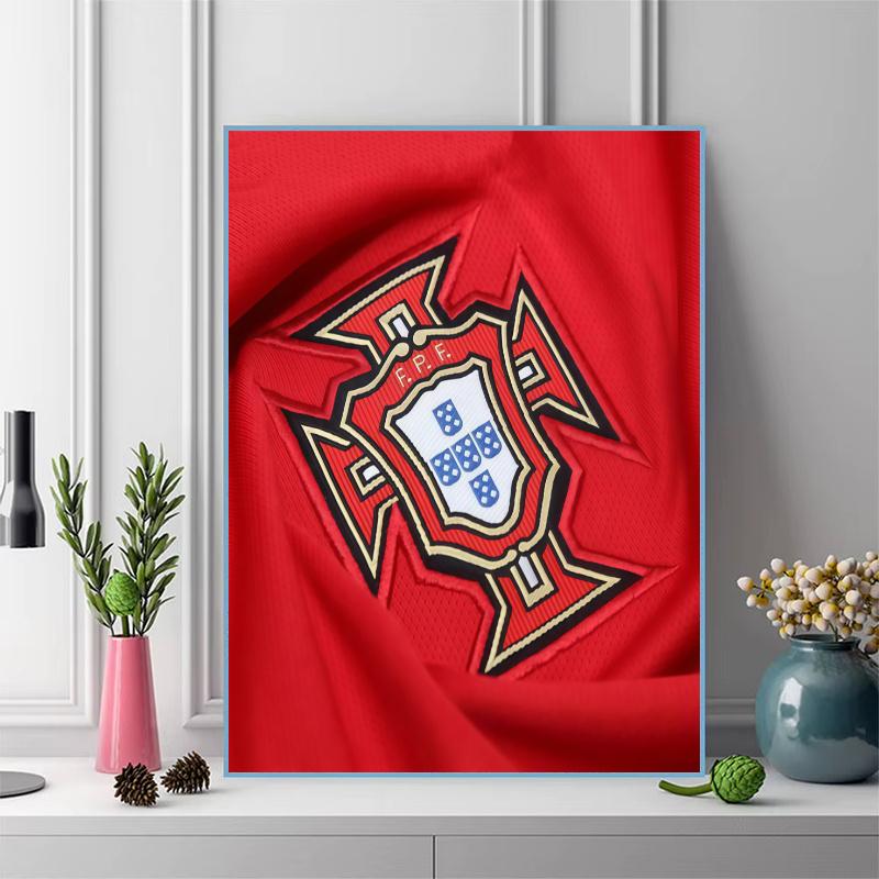 Portugal football Pattern 3pcs 100% Round Full Drill 5D DIY Diamond Painting Embroidery Cross Stitch Rhinestone Décor