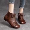 2025 Summer Women's High-Top Slip-On Cowhide Sandals - Comfortable Flat Soles
