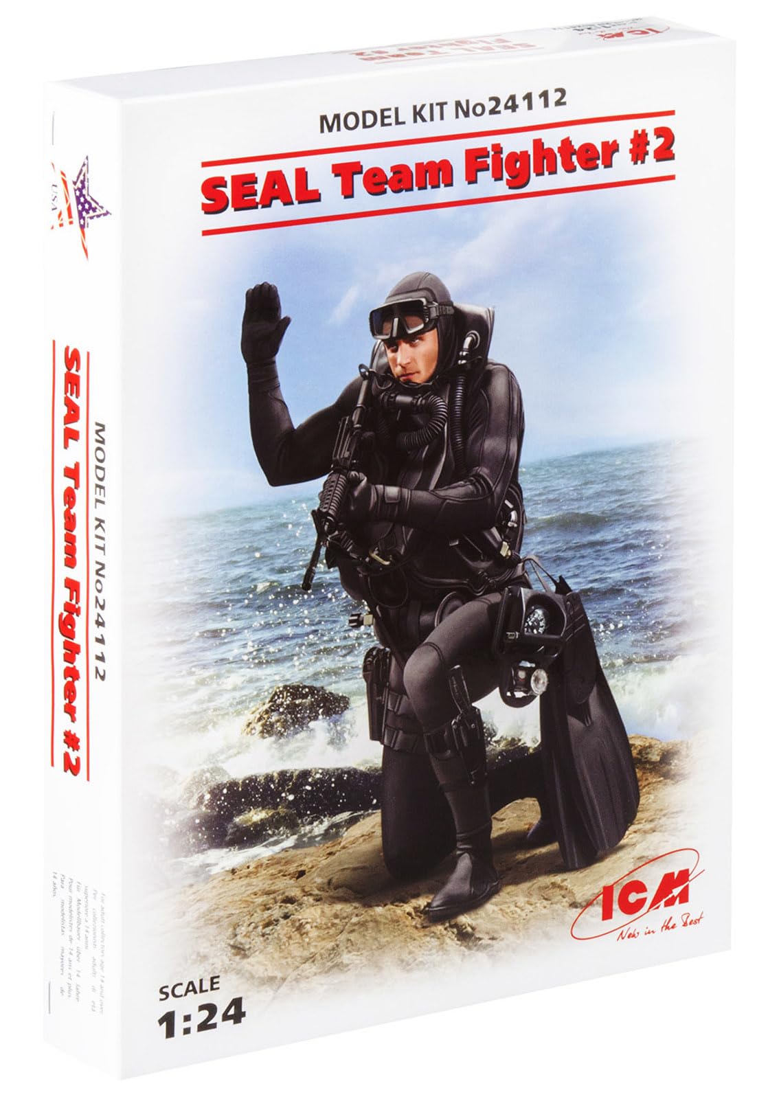 

ICM ICM US Navy Special Forces Member Plastic Model 24112 1/24 S.E.A.L. No.2