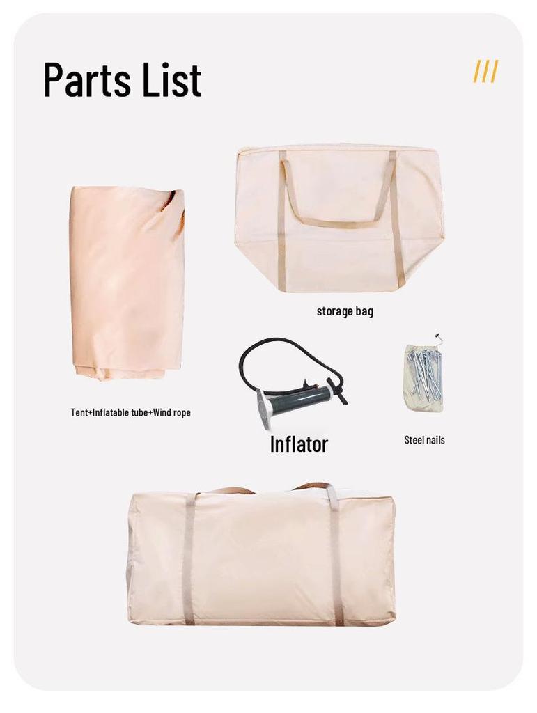 6.3 sqm Home Use Automatic Inflatable Tent, Oxford Cloth for Camping