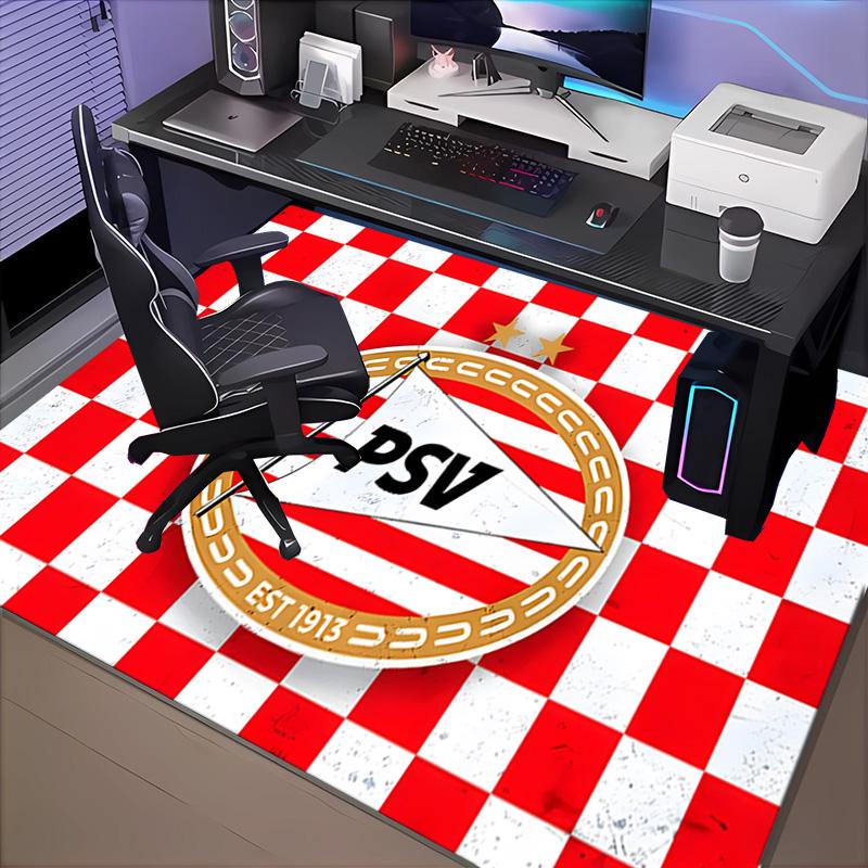1PC Psv Sports Emblem Floor Mat for Living Room, Game Rooms, Office, Bedroom, Office Floor Mat Playful Design, Christmas fan gifts
