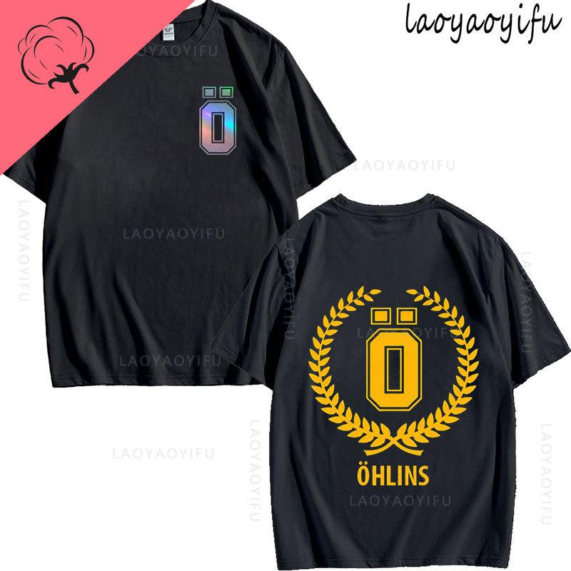 Ohlins Thema 100% Baumwolle Sommer Mode Herren O-Ausschnitt T-Shirt Hipster Herren T-Shirt Streetwear Oberteil Federung Auto Motorrad Sport Rennen