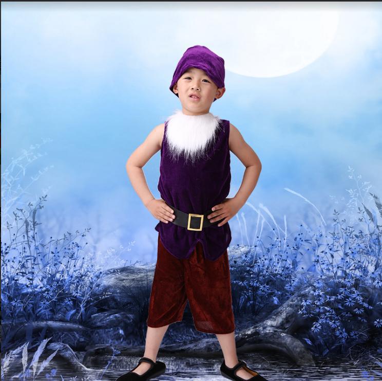 Children's Snow White & Seven Dwarfs Play Costumes: Prince, Hunter, & Magic Mirror Outfits