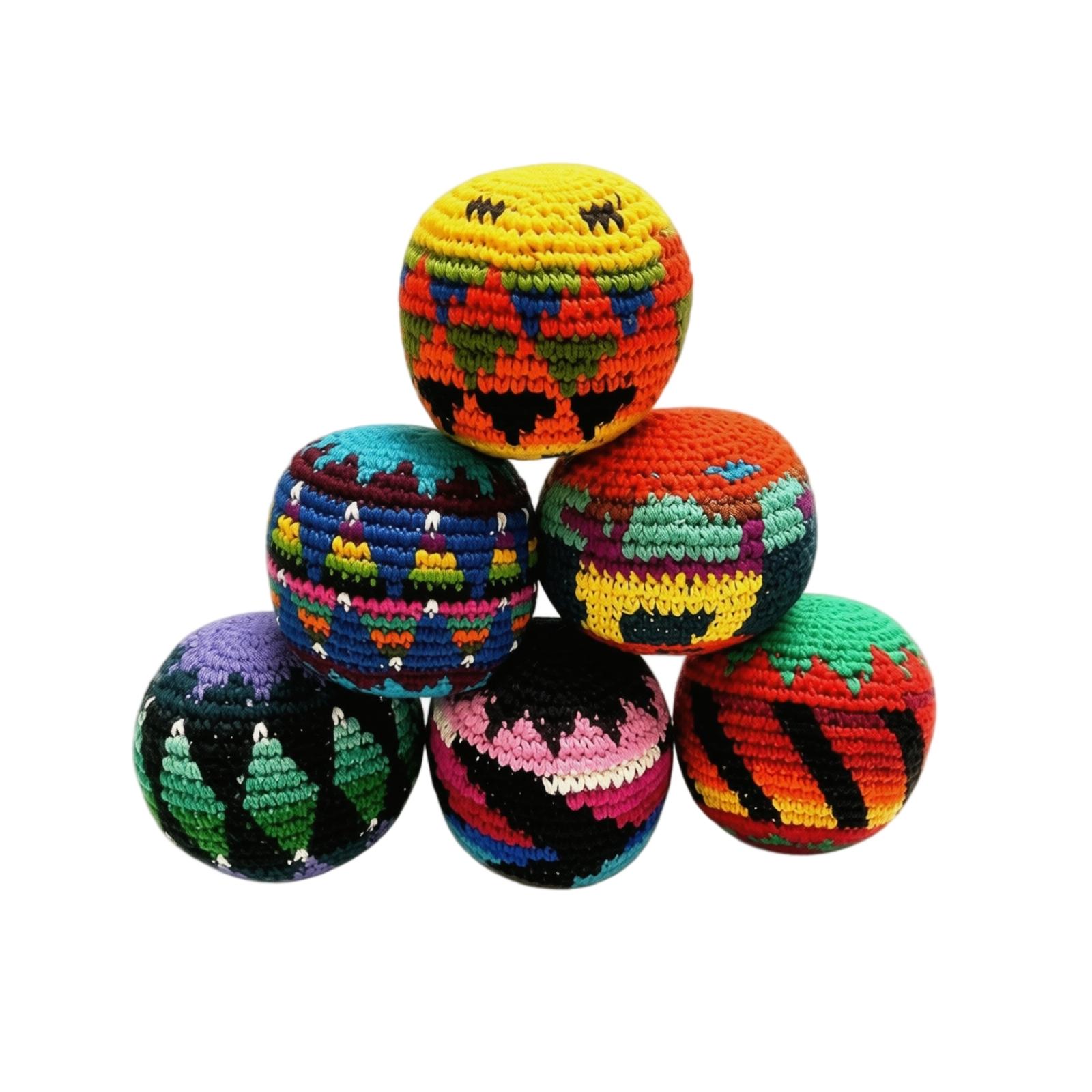 

6pcs Kids Bean Bags Set Handwoven Cotton Fabric Filled Soft Durable Lightweight Toss Game Balls for Indoor Outdoor Play One Size