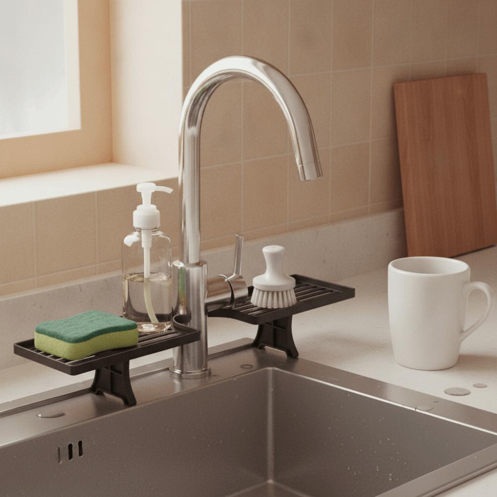 Universal Faucet Storage Shelf Mesh Kitchen Drainage Holder Fashion Sink Shelf Box  Bathroom Toilet