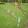 1Pc Miniature Feather Lawn Doll Ornaments 15cm Creative Handmade Simulation Parrot Animal Bird Garden Props Decoration