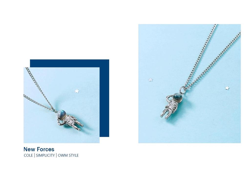 Astronaut Robot Pendant Necklace: Trendy Unisex Hip Hop Sweater Chain - Perfect Christmas Gift