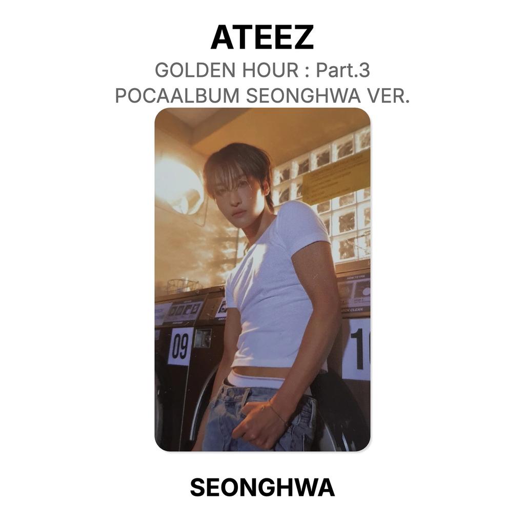 ATEEZ ALTIN ​​SAAT : Bölüm 3 POCAALBUM SEONGHWA VERSİYONU. Resmi Fotoğraf Kartı