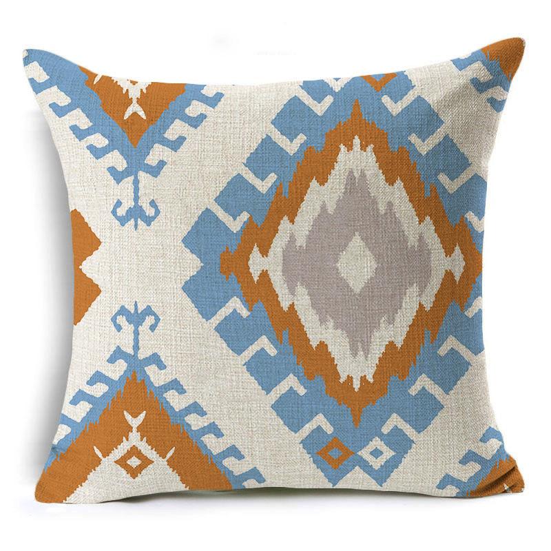 Geometric Cushion Cover Creative Simple Office Linen Pillow Case Modern Style Waist