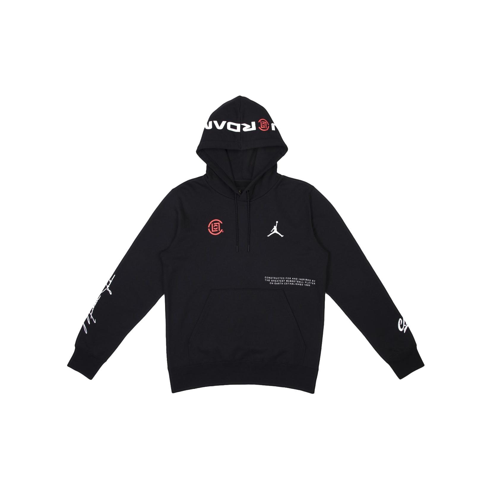 Men s Air Jordan x CLOT Crossover Logo Printing Sports Us Edition Black Pullover AR8395-010 M