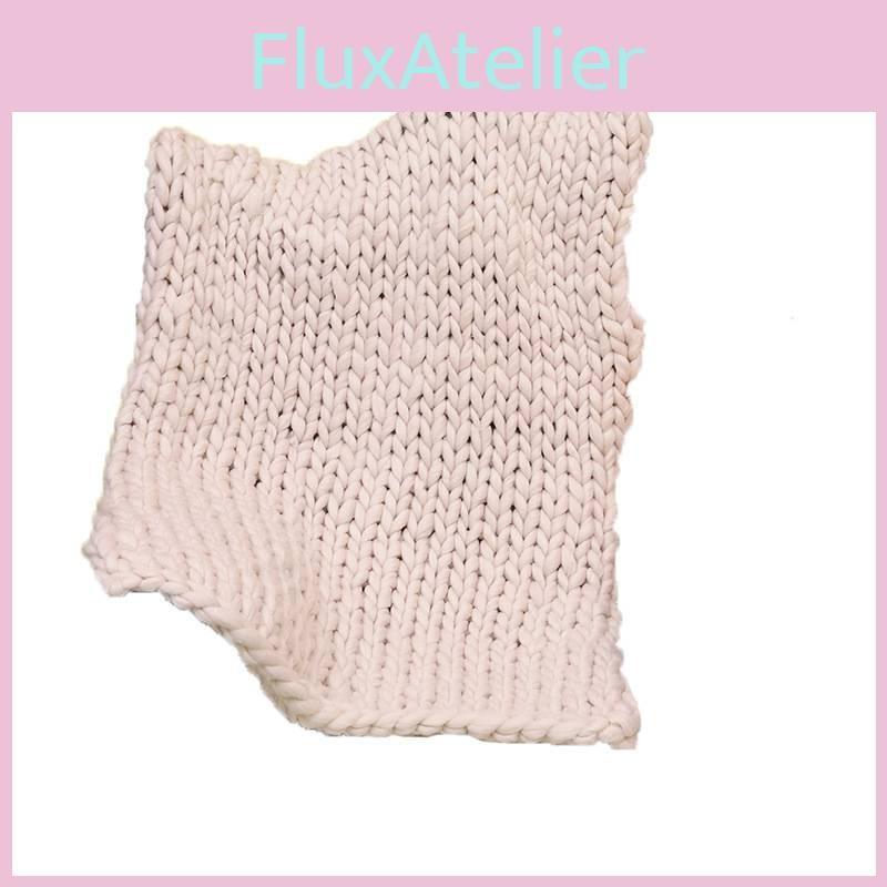 Ultra Weaving Bearaby Coarse Blanket With Solid Color Design For Daily Household