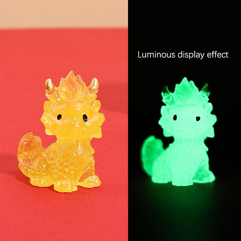 Year Of The Dragon Luminou Dragon Kirin Dragon Micro Landscape Ornaments Auspicious Beast Dollhouse Desktop Decor  Year Gifts
