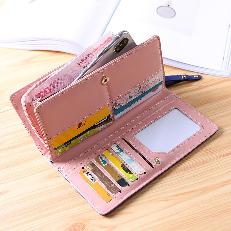 Damen Portemonnaie Abriebfestes Leder Portemonnaie Niedliche Katzen Kartenhalter Handy Tasche Lange Clutch Münzbörse Für Kinder Mädchen