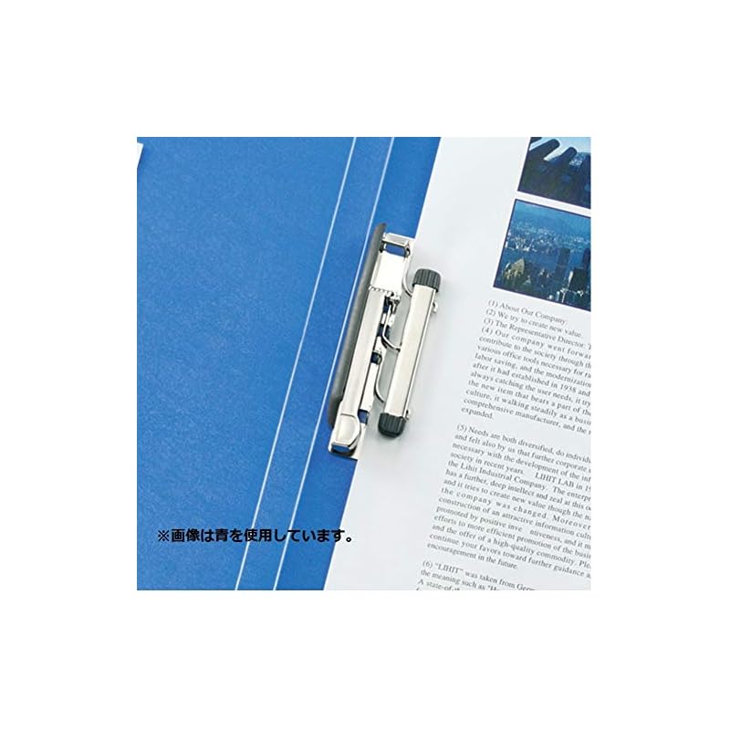 LIHIT LAB Binder, Punchless File, A4, Blue, F347-8