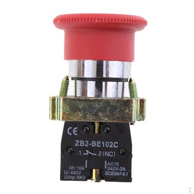 XB2-BS542 RED Mushroom NC Emergency Stop Latching Rotary Self-locking Push-button